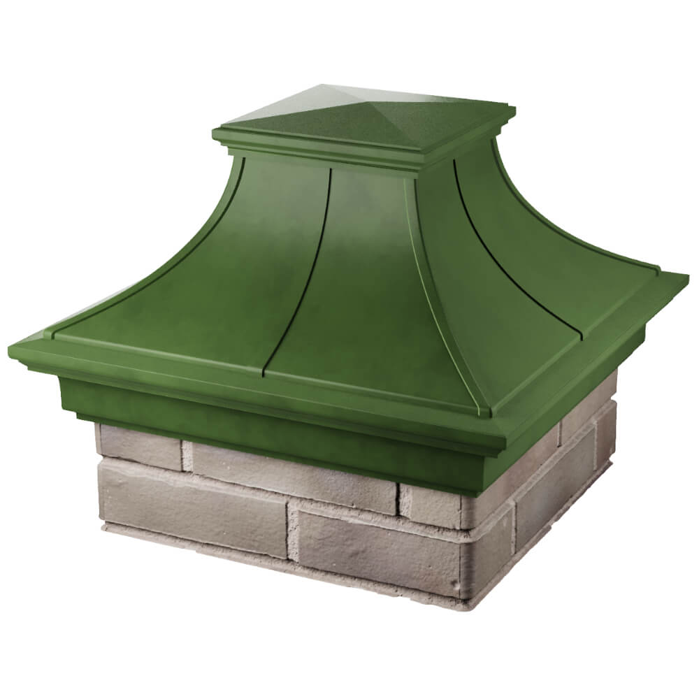 Колпак Zking Монблан Премиум Зеленый на столб 1.5х1.5 кирпича (385х385мм) в Бишкеке фото