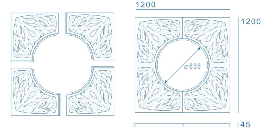 Приствольная решетка для дерева ZKING CRUST 1.2х1.2м Черная в Бишкеке фото