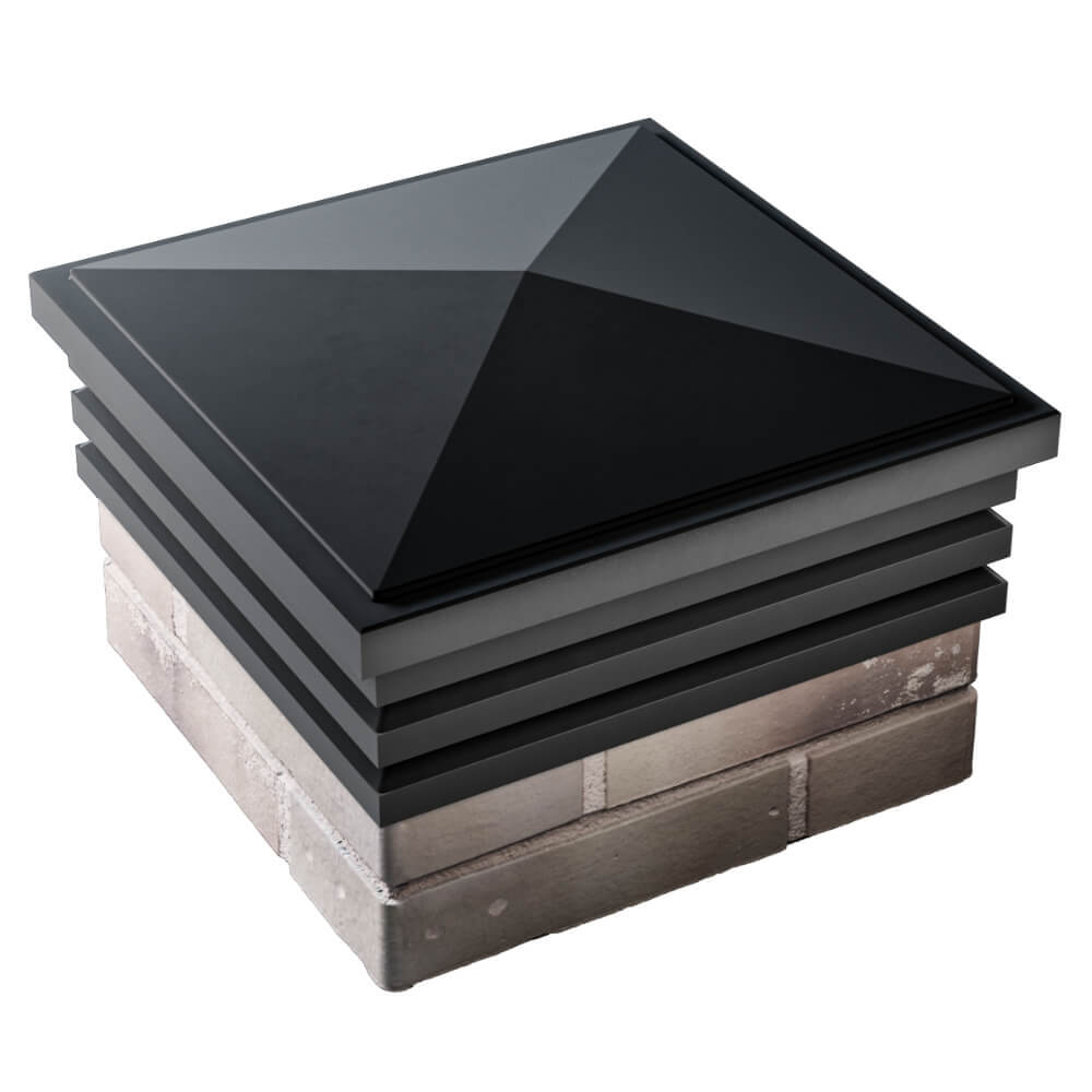 Колпак Zking Бона ХайТек Черный на столб 1.5х1.5 кирпича (385х385мм) в Бишкеке фото