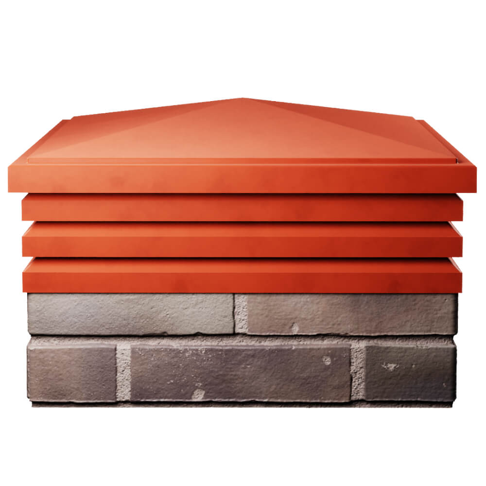 Колпак Zking Бона ХайТек Красный на столб 2х2 кирпича (513х513мм) Бишкек фото