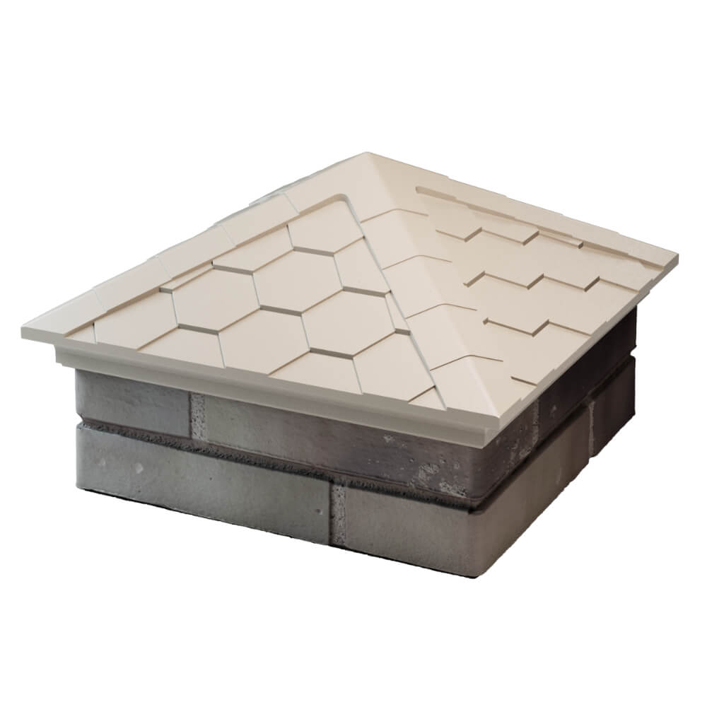 Колпак Zking Эверест Бежевый на столб 1.5х1.5 кирпича (390х390мм) в Бишкеке фото