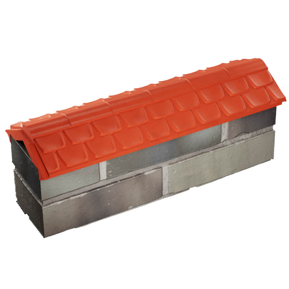 Парапет Zking Эльбрус Красный с посадкой на 0.5 кирпича (130мм) в Бишкеке фото