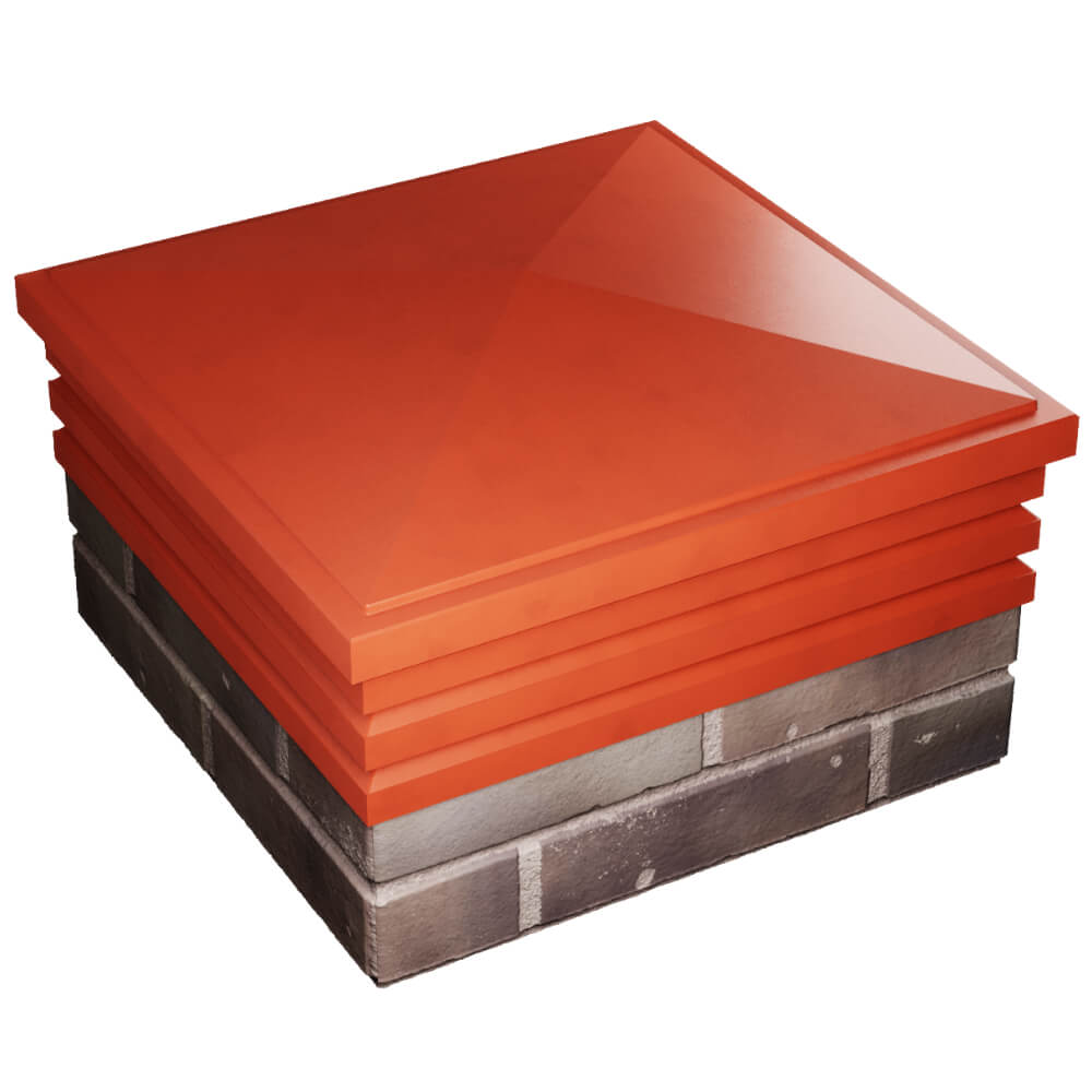 Колпак Zking Бона ХайТек Красный на столб 2х2 кирпича (513х513мм) в Бишкеке фото