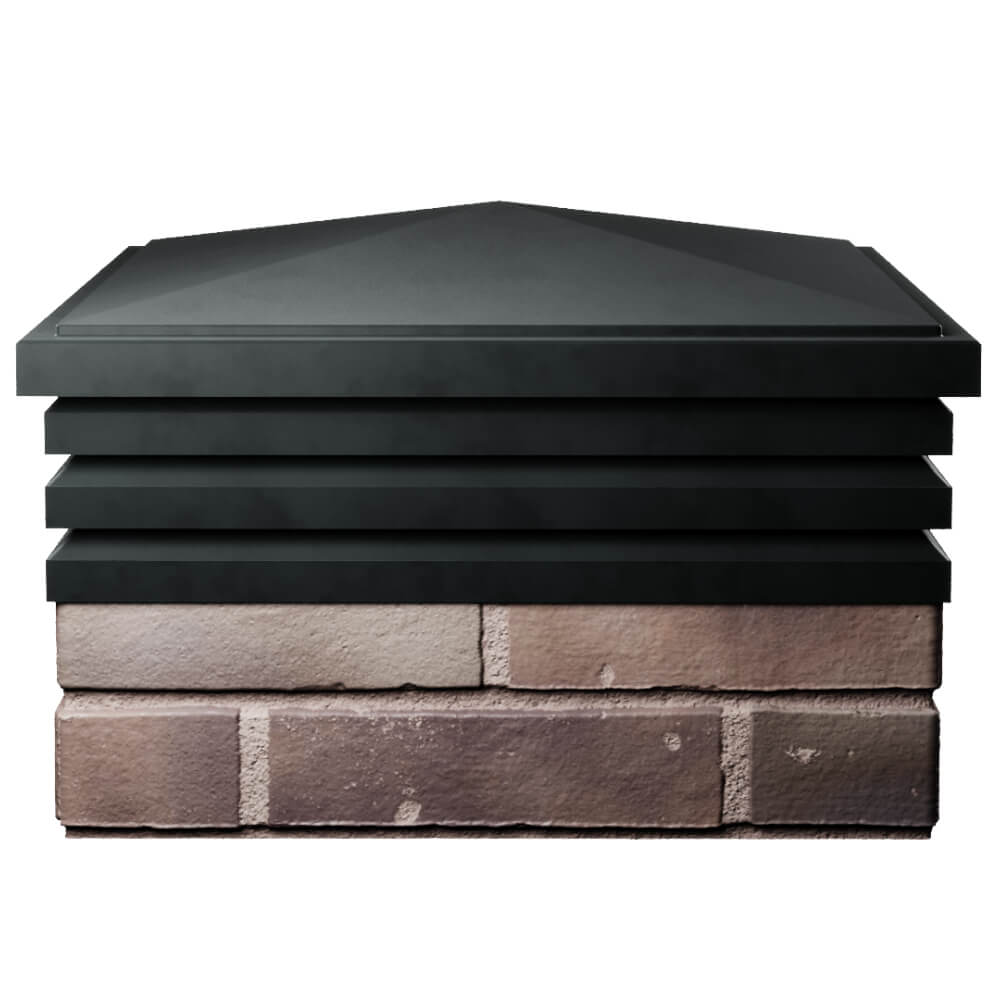 Колпак Zking Бона ХайТек Черный на столб 2х2 кирпича (513х513мм) Бишкек фото