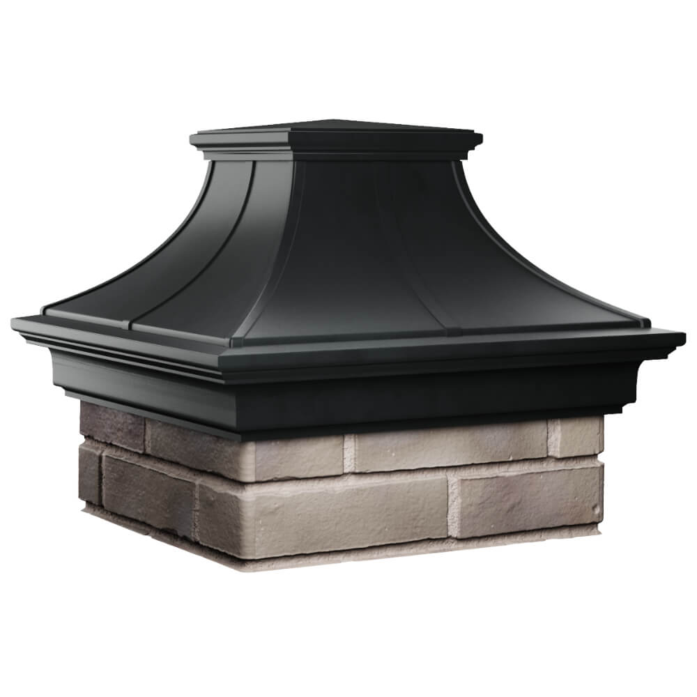 Колпак Zking Монблан Премиум Черный на столб 1.5х1.5 кирпича (385х385мм) в Бишкеке фото
