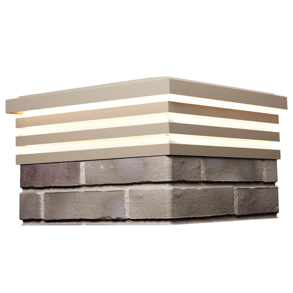 Колпак Zking Бона ХайТек Бежевый на столб 1.5х1.5 кирпича (385х385мм) с подсветкой в Бишкеке фото