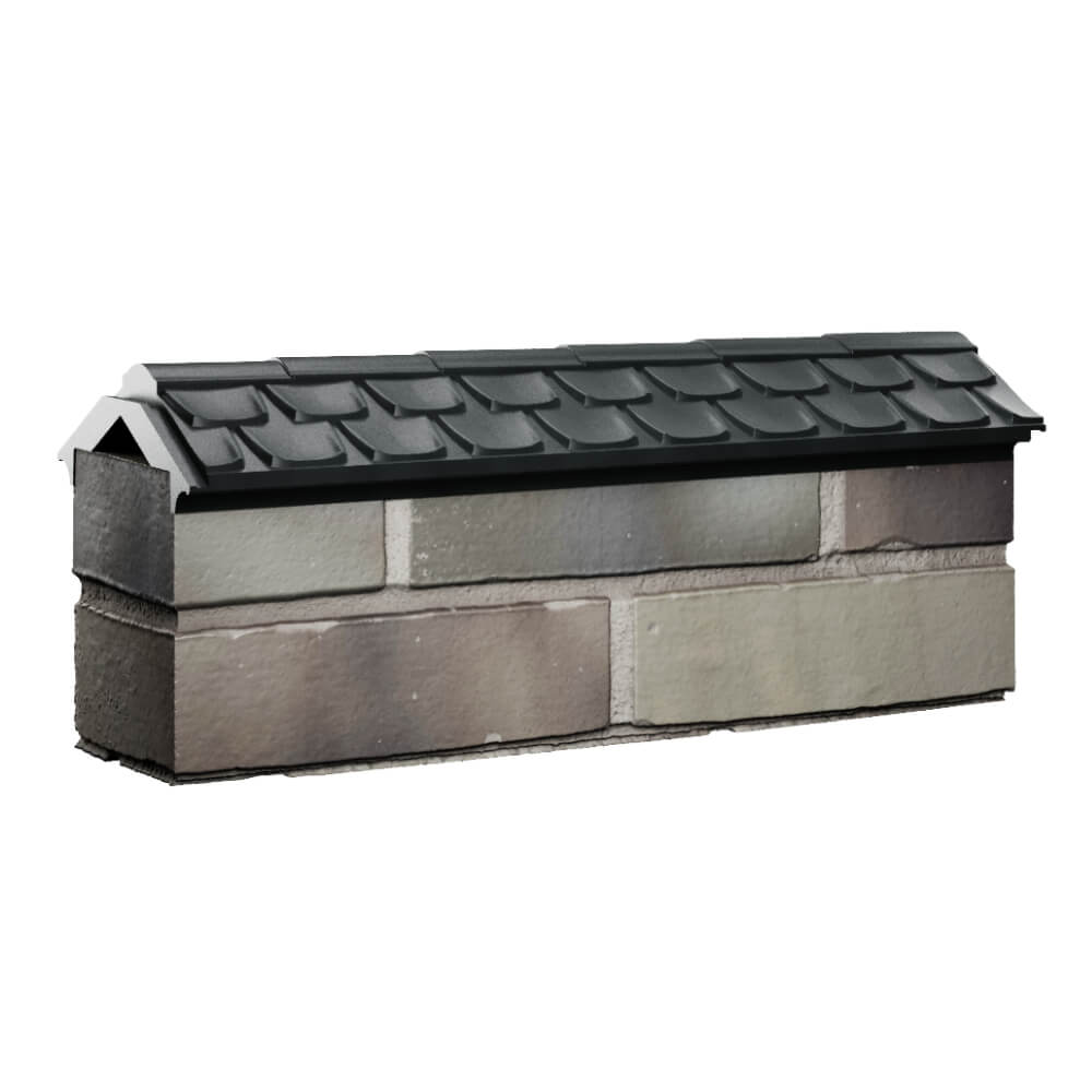 Парапет Zking Эльбрус Черный с посадкой на 0.5 кирпича (130мм) Бишкек фото