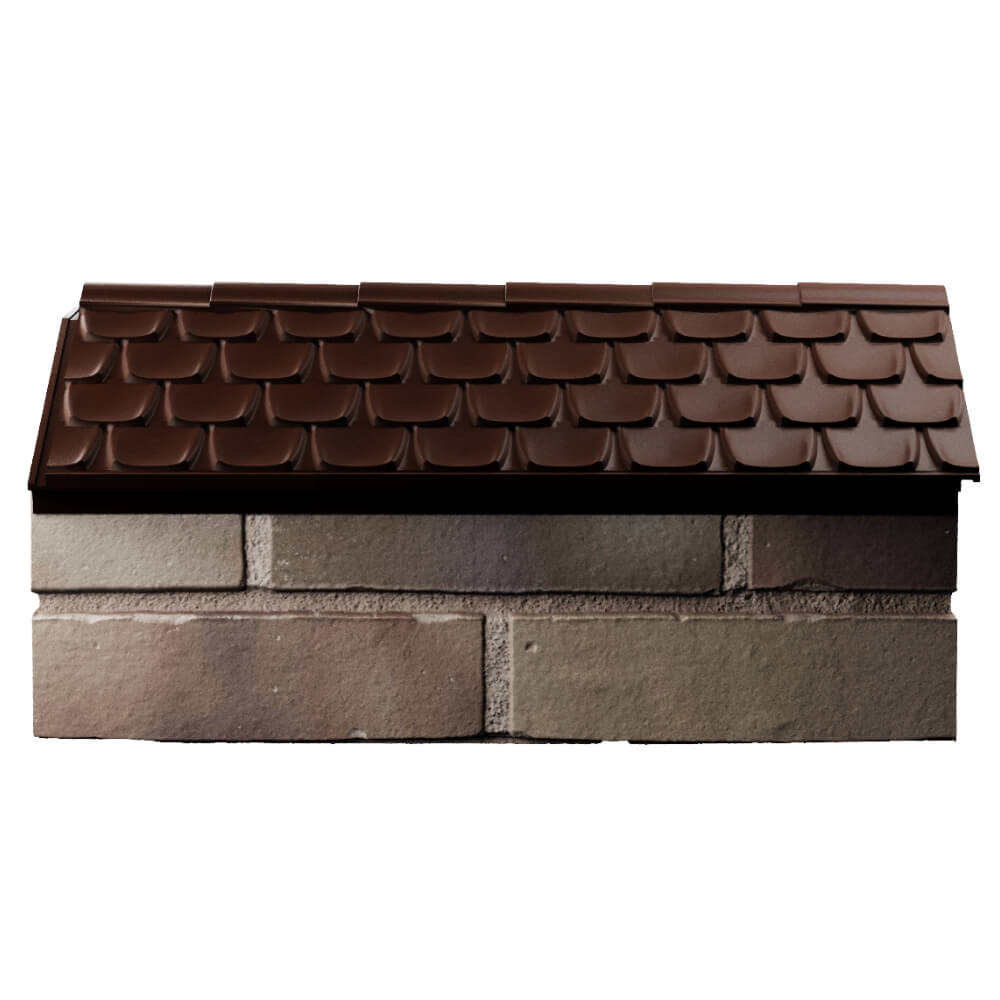 Парапет Zking Эльбрус Коричневый с посадкой на 1 кирпич (255мм) в Бишкеке фото