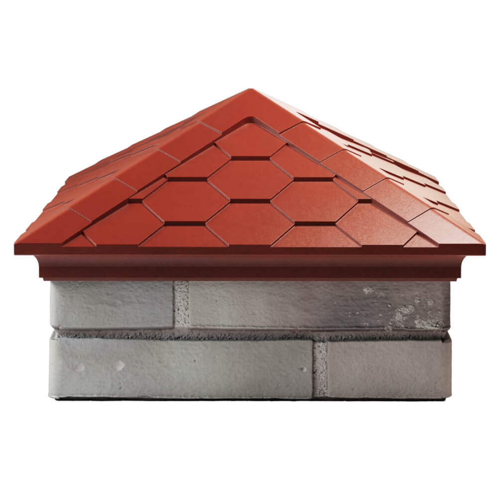 Колпак Zking Эверест Красный на столб 1.5х1.5 кирпича (390х390мм) Бишкек фото