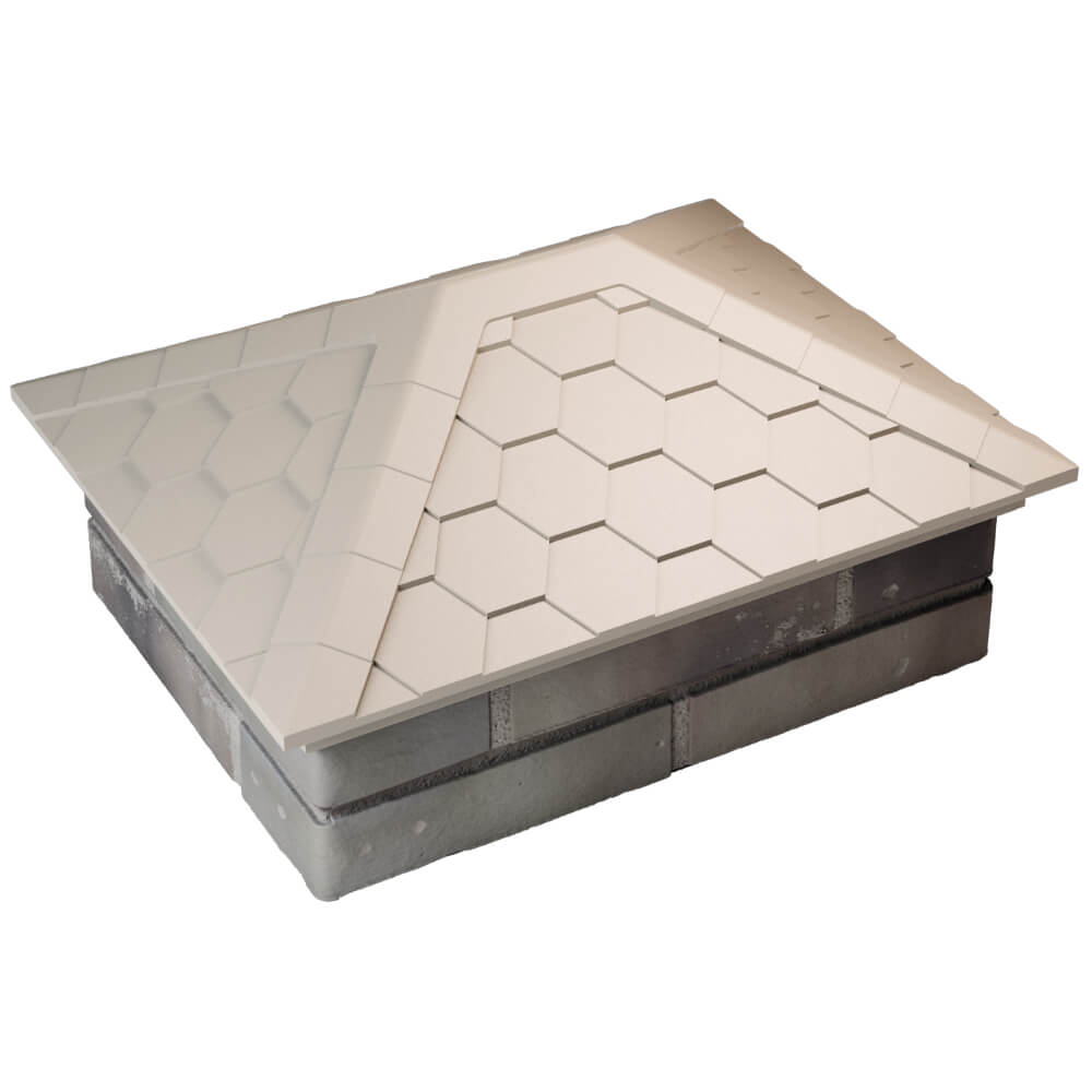 Колпак Zking Эверест Бежевый на столб 2х1.5 кирпича (520х390мм) Бишкек фото