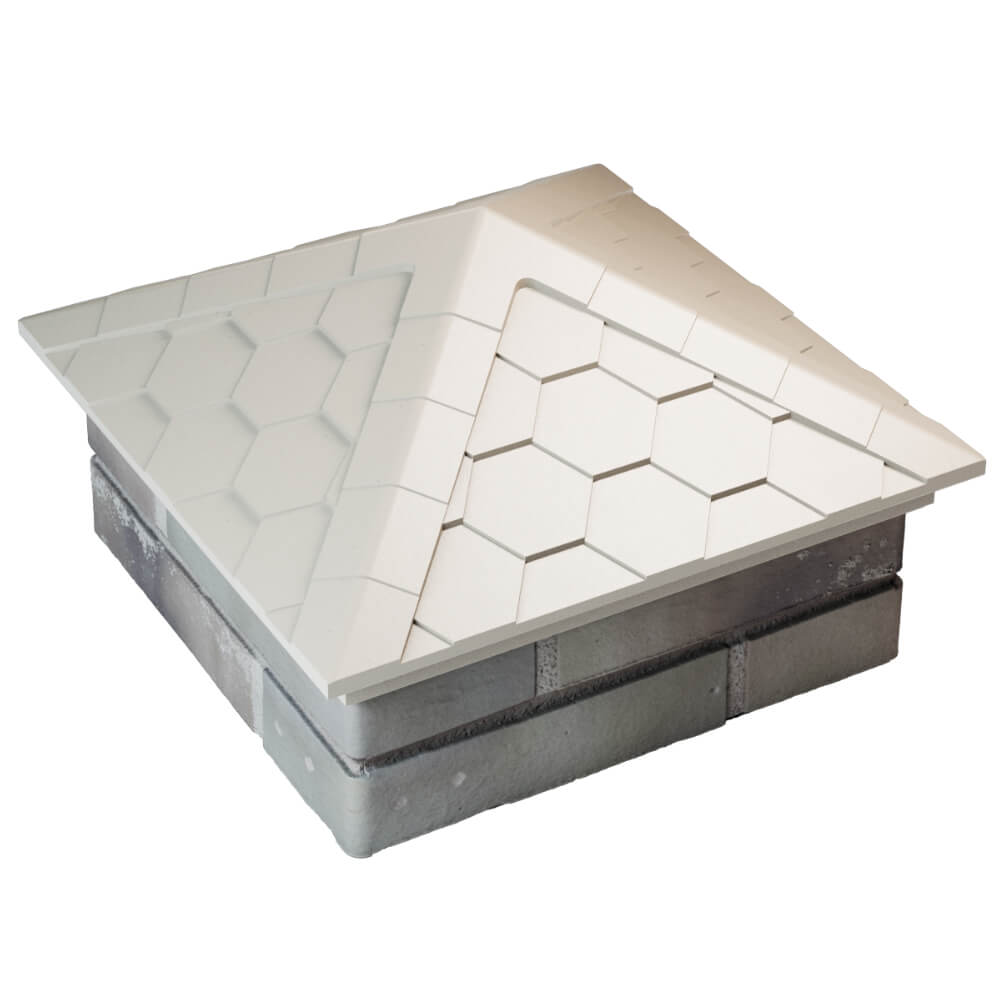 Колпак Zking Эверест Бежевый на столб 1.5х1.5 кирпича (390х390мм) в Бишкеке фото