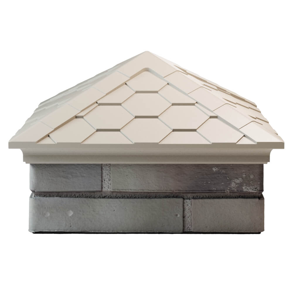 Колпак Zking Эверест Бежевый на столб 1.5х1.5 кирпича (390х390мм) Бишкек фото