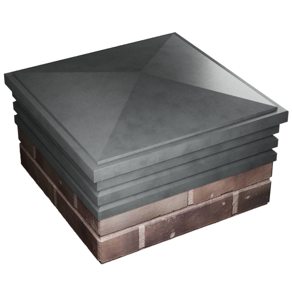 Колпак Zking Бона ХайТек Серый на столб 2х2 кирпича (513х513мм) в Бишкеке фото