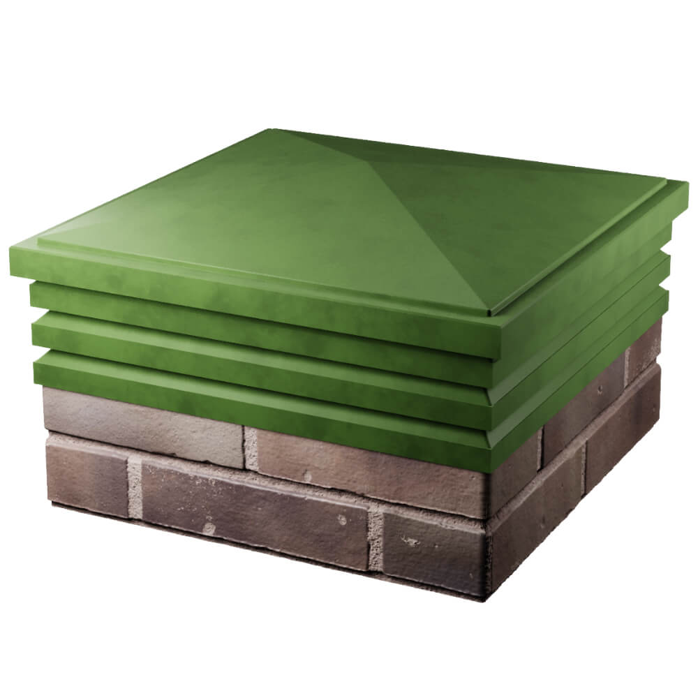 Колпак Zking Бона ХайТек Зеленый на столб 2х2 кирпича (513х513мм) в Бишкеке фото