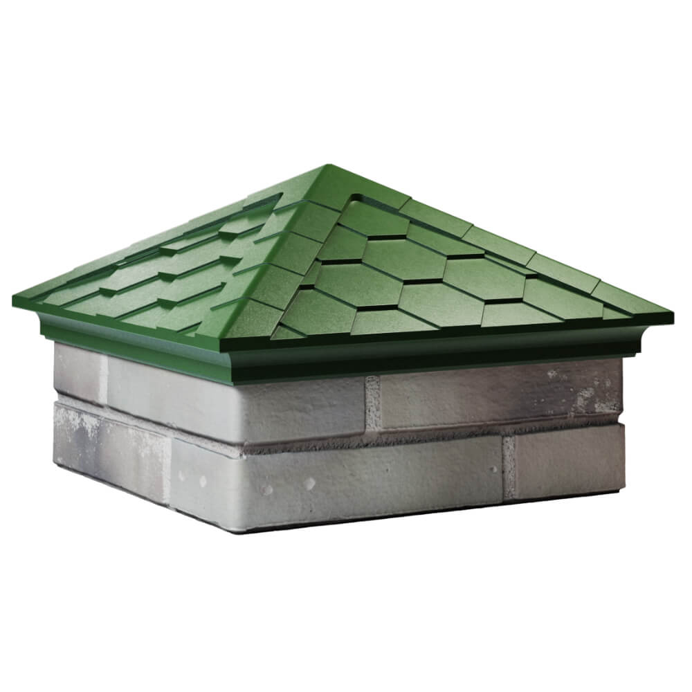 Колпак Zking Эверест Зеленый на столб 1.5х1.5 кирпича (390х390мм) в Бишкеке фото