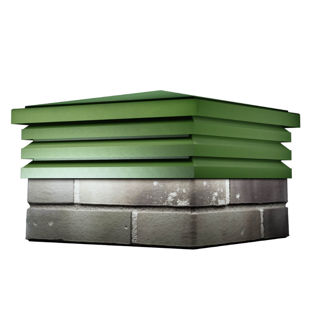 Колпак Zking Бона ХайТек Зеленый на столб 1.5х1.5 кирпича (385х385мм) в Бишкеке фото