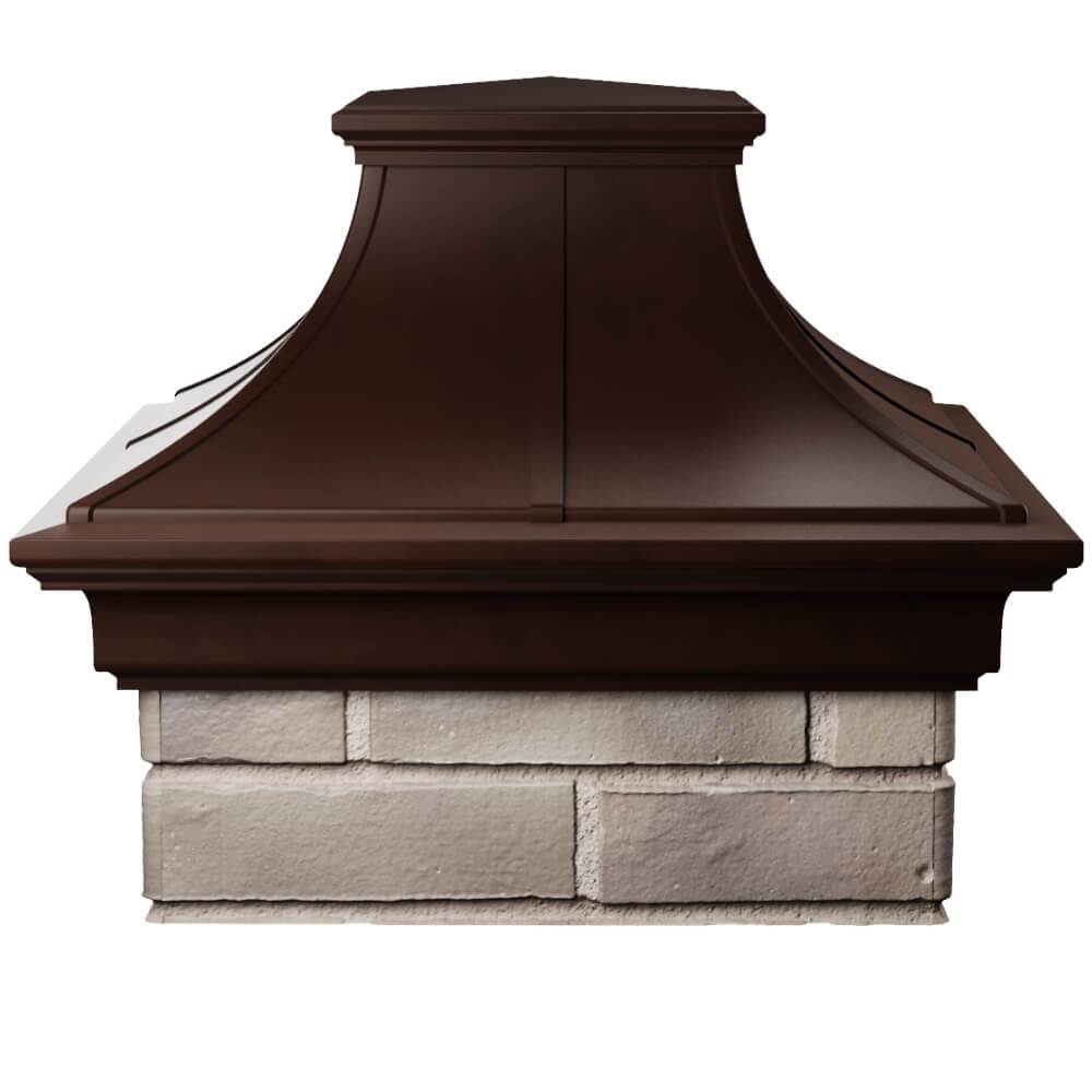Колпак Zking Монблан Премиум Коричневый на столб 1.5х1.5 кирпича (385х385мм) Бишкек фото