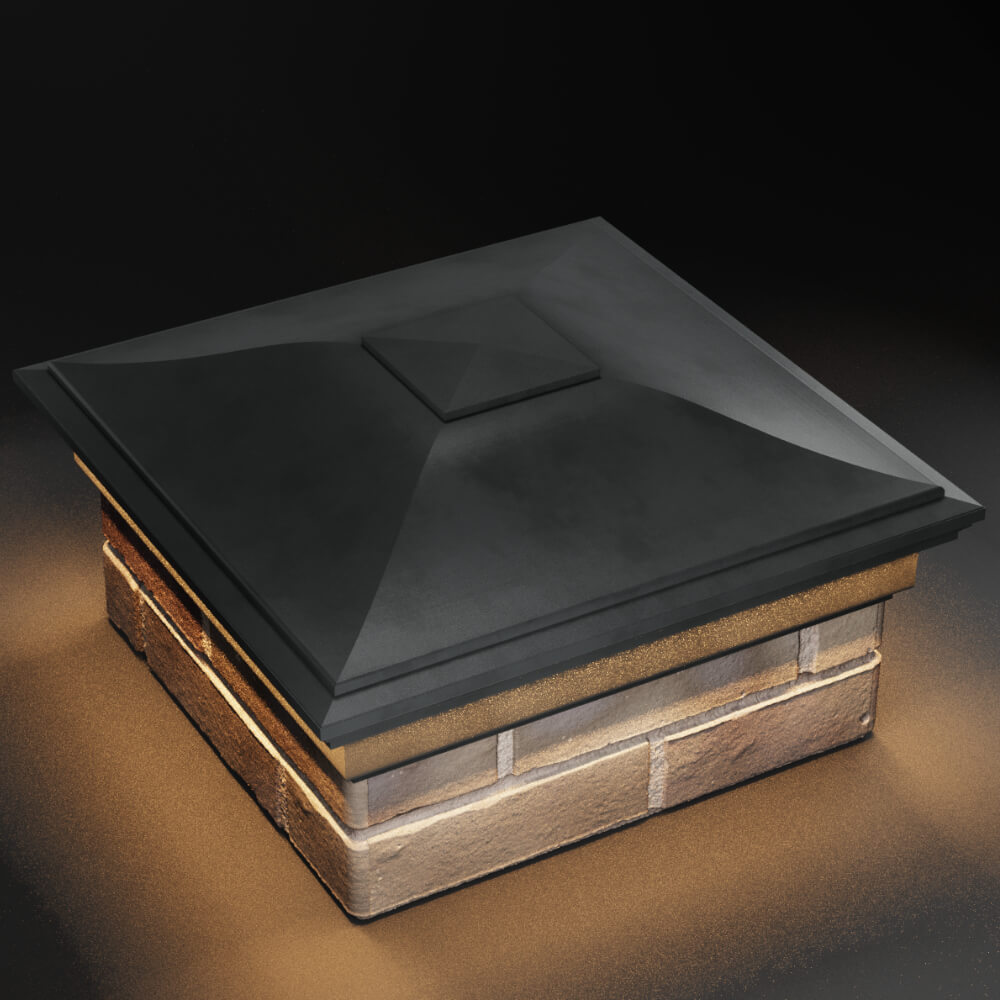 Колпак Zking Монблан Серый на столб 1.5х1.5 кирпича (385х385мм) с подсветкой в Бишкеке фото