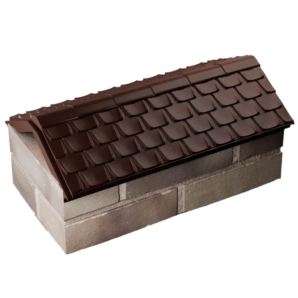 Парапет Zking Эльбрус Коричневый с посадкой на 1 кирпич (255мм) в Бишкеке фото