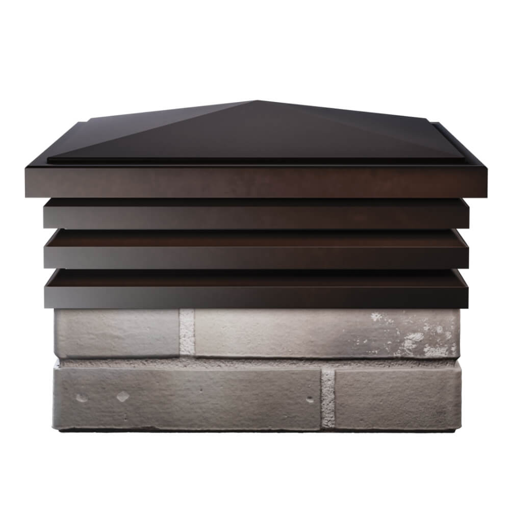 Колпак Zking Бона ХайТек Коричневый на столб 1.5х1.5 кирпича (385х385мм) Бишкек фото