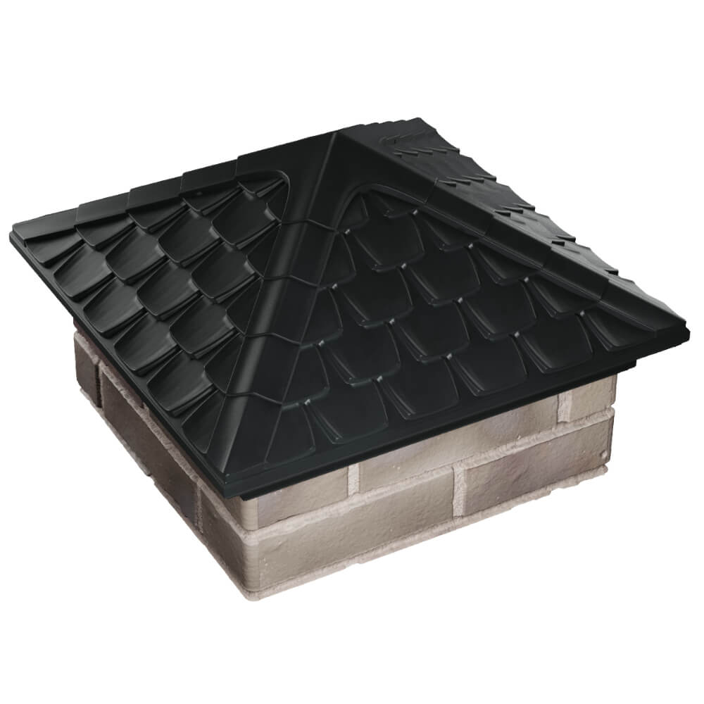 Колпак Zking Эльбрус Черный на столб 1.5х1.5 кирпича (385х385мм) в Бишкеке фото