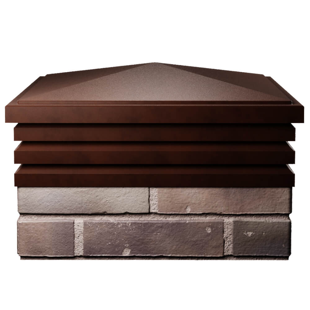 Колпак Zking Бона ХайТек Коричневый на столб 2х2 кирпича (513х513мм) Бишкек фото