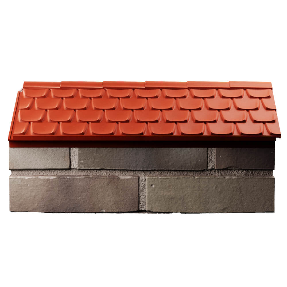 Парапет Zking Эльбрус Красный с посадкой на 1 кирпич (255мм) в Бишкеке фото