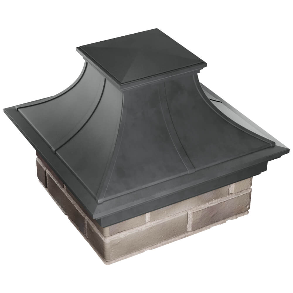 Колпак Zking Монблан Премиум Серый на столб 1.5х1.5 кирпича (385х385мм) в Бишкеке фото