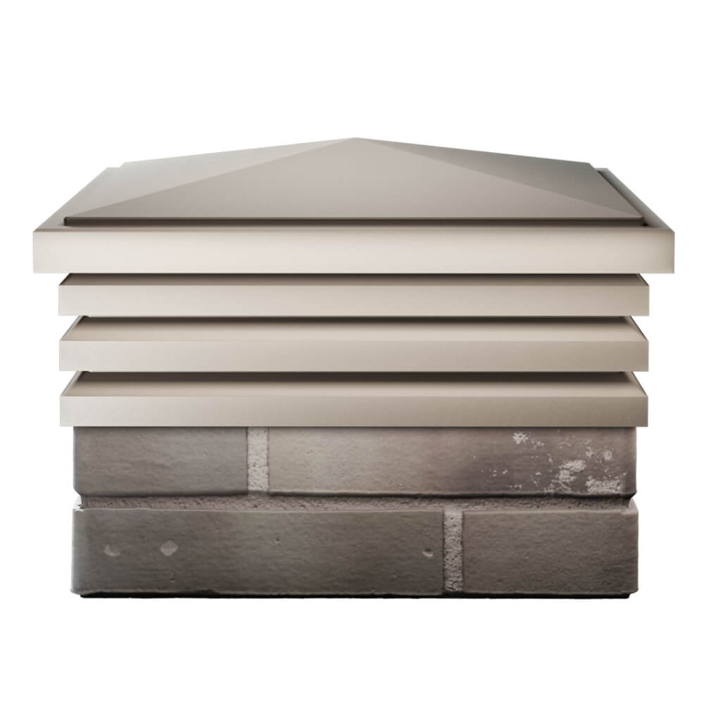 Колпак Zking Бона ХайТек Бежевый на столб 1.5х1.5 кирпича (385х385мм) Бишкек фото