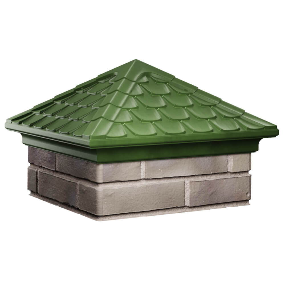 Колпак Zking Эльбрус Зеленый на столб 1.5х1.5 кирпича (385х385мм) в Бишкеке фото