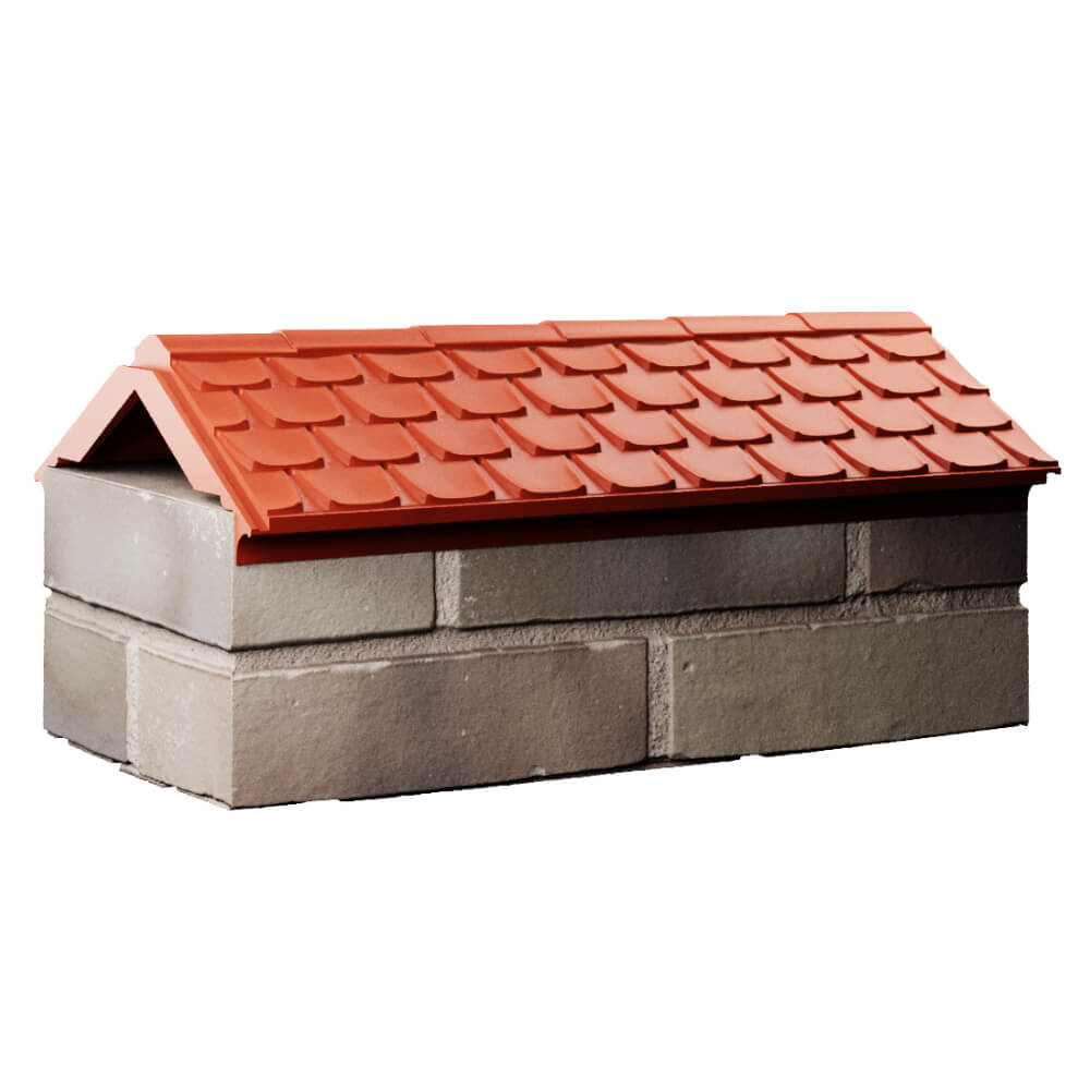 Парапет Zking Эльбрус Красный с посадкой на 1 кирпич (255мм) Бишкек фото