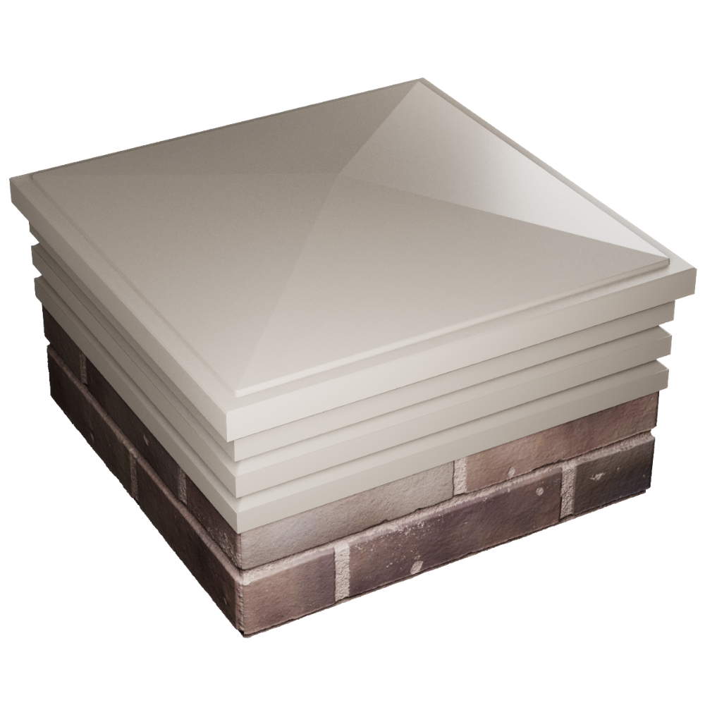 Колпак Zking Бона ХайТек Бежевый на столб 2х2 кирпича (513х513мм) в Бишкеке фото