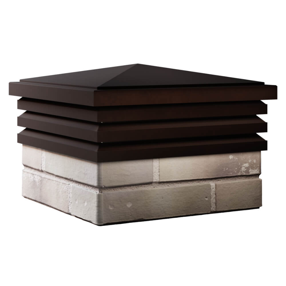 Колпак Zking Бона ХайТек Коричневый на столб 1.5х1.5 кирпича (385х385мм) в Бишкеке фото