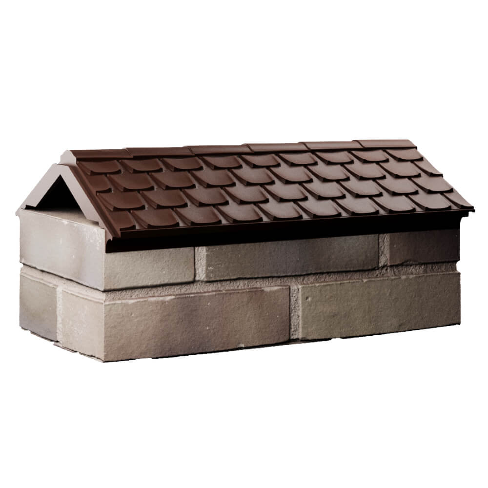 Парапет Zking Эльбрус Коричневый с посадкой на 1 кирпич (255мм) Бишкек фото