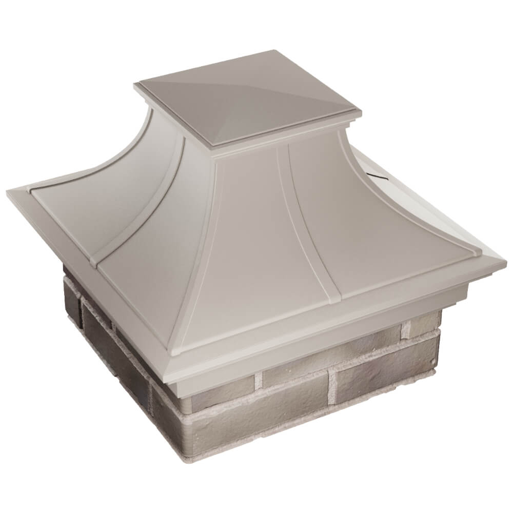 Колпак Zking Монблан Премиум Бежевый на столб 1.5х1.5 кирпича (385х385мм) в Бишкеке фото