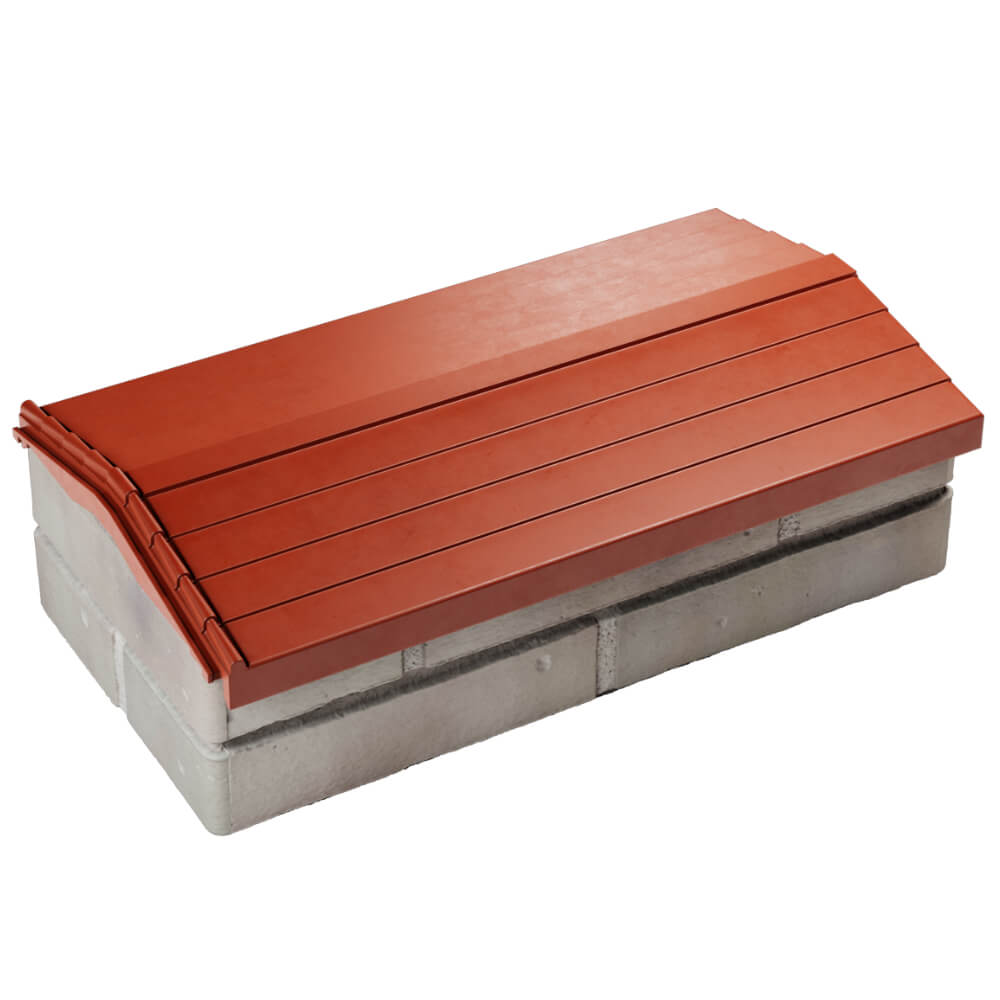 Парапет Zking Бона ХайТек Красный с посадкой на 1 кирпич (200/225/255мм) в Бишкеке фото