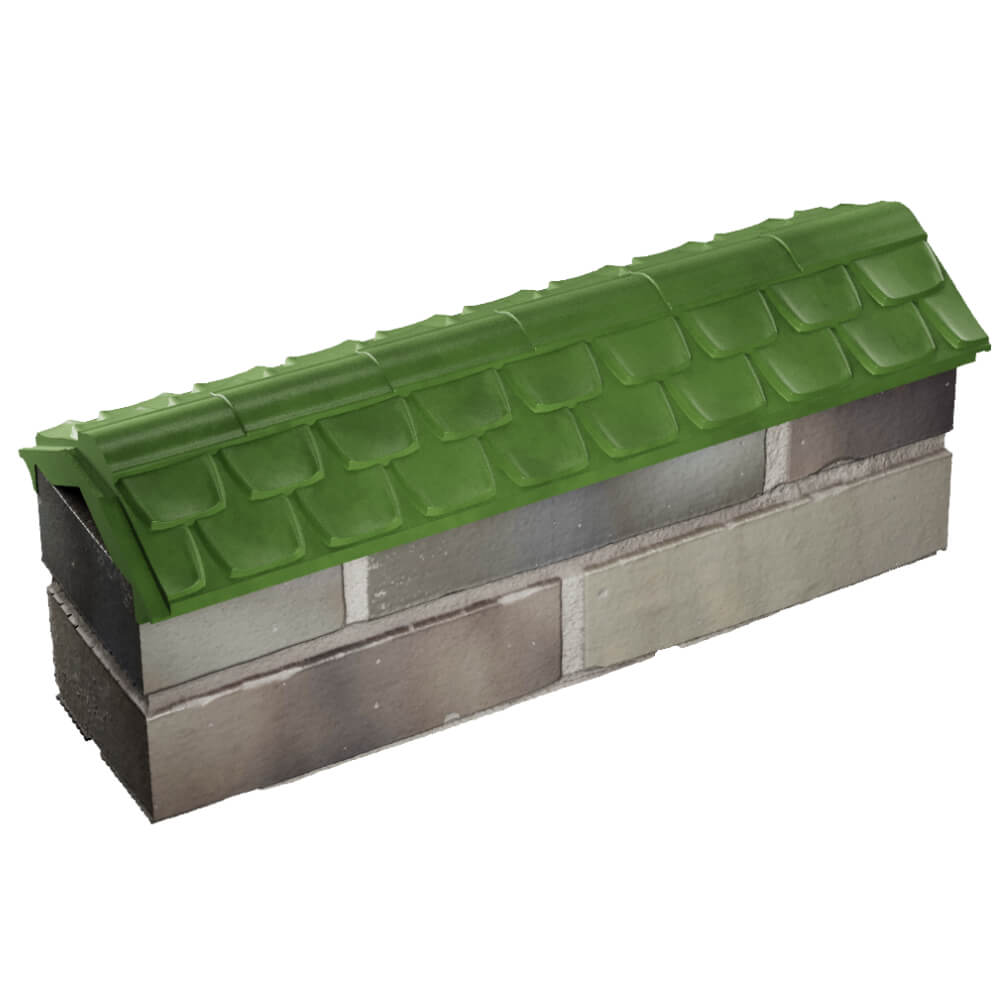 Парапет Zking Эльбрус Зеленый с посадкой на 0.5 кирпича (130мм) в Бишкеке фото